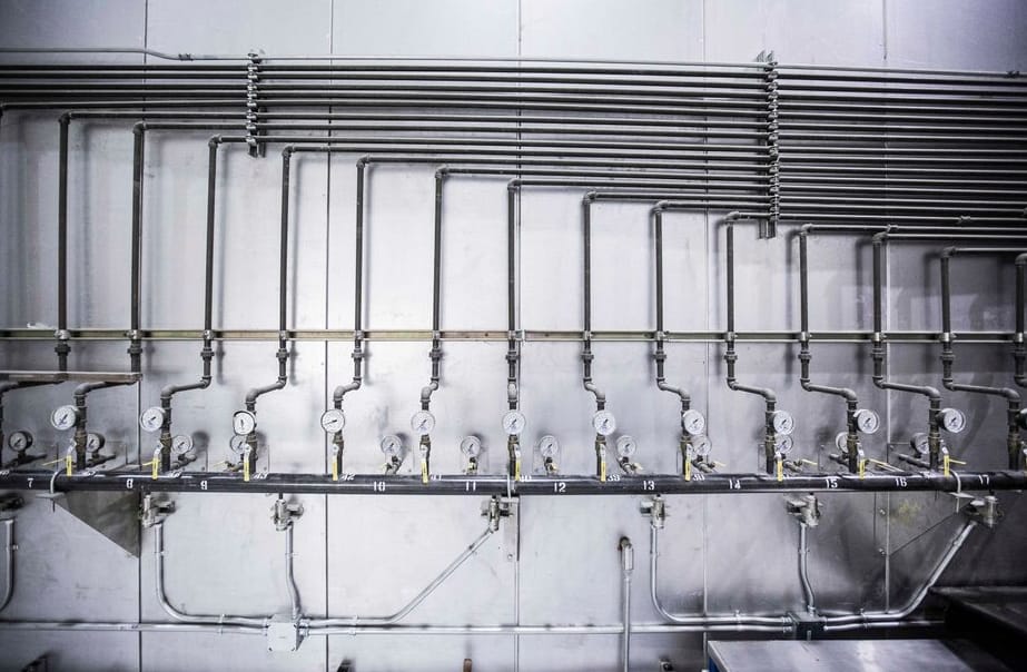 Underfloor heating pipework laid in a home extension